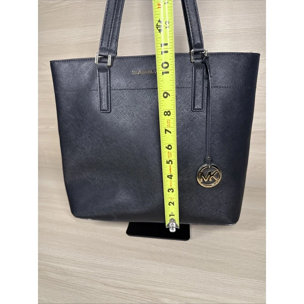Michael‎ Kors Black Saffiano Leather Top Zip Shoulder Tote Bag - Picture 3 of 8